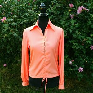 Vintage California Girl Pastel Orange L/S Top